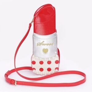 Faux Leather Lipstick Novelty Bag